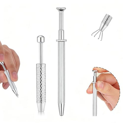 Piercing Tapered Ball Grabbing Tool for Jewelry Replacement - 14G 16G 18G 20G Stainless Steel Flat Back Earring Applicator Tool Threaded, Internal Threaded, External Threaded Body Piercing Insertion Needle Kit for Ear/Nose/Navel/Nipple/Lip/Eyebrow/Tongue