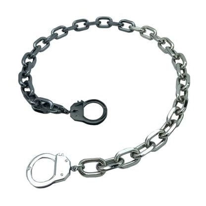 Succuba Stainless Steel Handcuff Choker Necklace Chain Pendant Choker Collar Necklace for Women and Men from 16 to 24 Inches with Box - color: B1, size: 16 Inches