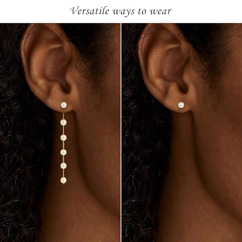 Pearl Necklaces for Women Trendy, 18K Gold/Silver Plated Layered Pearl Necklaces Dainty Pearls Choker Necklace and Earring Set Birthday Gifts for Mom Wife Daughter Sister Friends - color: Pearl Choker Set-Gold