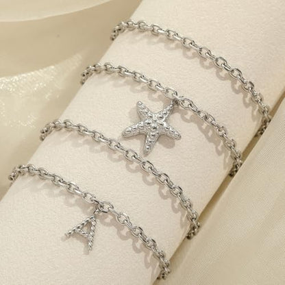 10 PCS Bracelets for Women Stainless Steel Chain Link Bracelet Set | 6.7 Inches with Extender, Jewelry Gifts for DIY, Chains Bulk, Oval, Curb, Figaro Chains, 18K Gold Plated, Silver, Chunky - color: Curb Silver