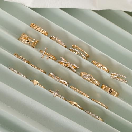 1 Set Practical Sparkling Stackable Opening Rings Geometric Rings Alloy Texture Suitable for Dating and Parties Wear