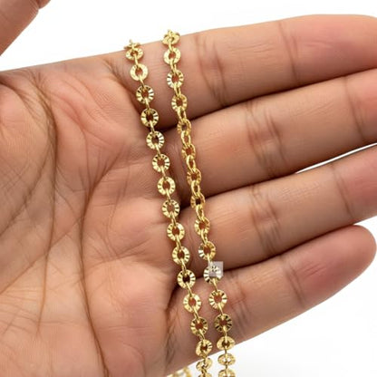 Stainless Steel Chain Ankle Bracelet for Women Adjustable Waterproof Anklet - color: Gold / Double Layer Rolo