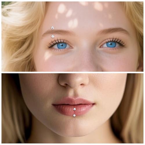 Ruifan 20g 18g 16g 14g 12g 8g 6g 4g 2g Rook Piercing Jewelry Titanium Internally Threaded Curved Barbell Eyebrow PA Tragus Helix Conch Lobe Earrings Lip Rings Body Piercing Jewelry For Women Men - size: 4G - 12mm Ball