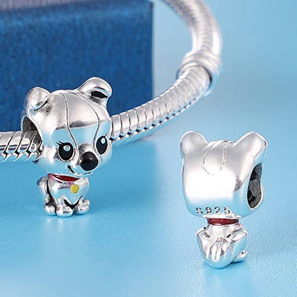 Pandach Animal Charm Bead fits Charms Bracelets for Woman-925 Sterling Silver Dangle Pendant Bead,Jewelry Beads Gifts for Women Bracelet&Necklace - style: Puppy Charm