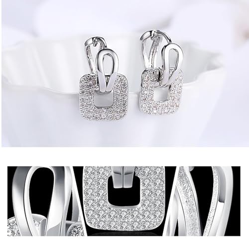 14K Rose Gold Plated Three Row Cubic Zirconia Small Huggie Hoop Earrings Fashion Jewelry for Men Women - color: white-1
