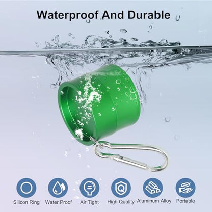 Mini Travel Ring Holder Keychain, Portable Jewelry Holder Keychain with Protective Sponge, Small Necklace Earrings Case for Gym Sports Bag Purse - color: 1-Tier Green