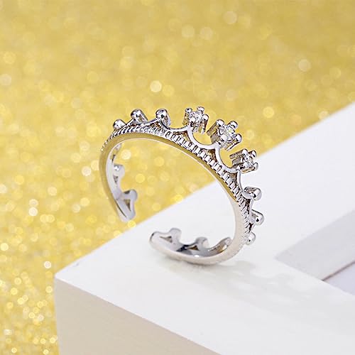 4PCS S925 Silver Rings for Women Finger Rings Knuckle Rings Toe Rings for Women Adjustable