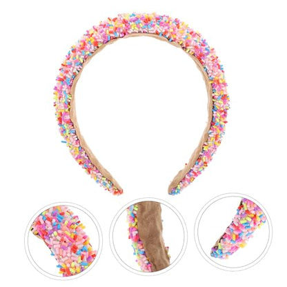 Women Headband Padded Wide Headband Face Care Accessory Hair Band Reusable Portable Comfortable Wide Edge Fashion Headwear for Daily Parties Weddings Jeweled Hairband for Women