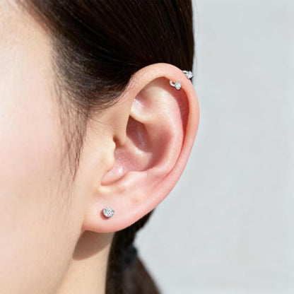 18G 20G Horseshoe Nose Rings Studs,Surgical Steel Nose Ring Pink Cubic Zirconia Nose Piercing,Internally Threaded Nose Rings For Women,Pink and Silver Zirconia - color: 12PCS-18G-Replacement Ball-A