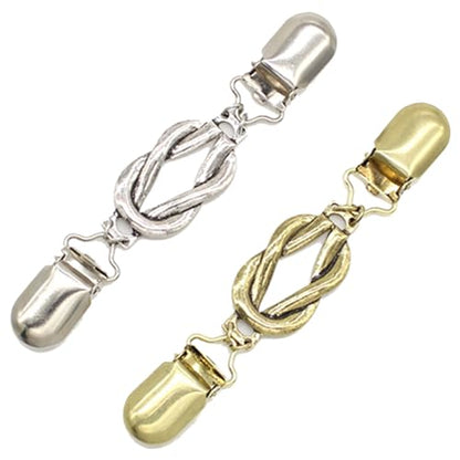 2-Piece Belt & Shirt Clip Vintage Skirt Clip for Cardigans, Sweaters, Shawls, Clothes, and Pants Tight Clips