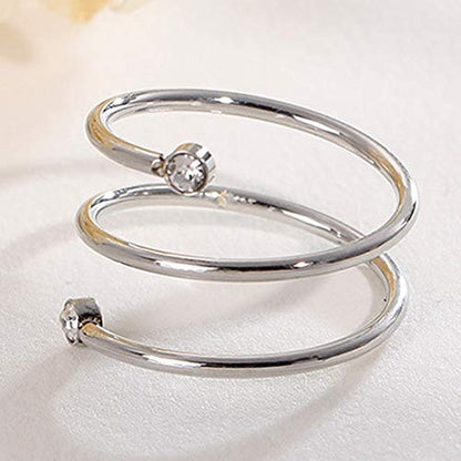 Jude Jewelers Stainless Steel Braided Wrap Wave Stacking Promise Statement Cocktail Party Ring - color: Silver