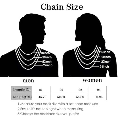 Gold Necklace for Women & Men,14k Gold Figaro Chain Necklace Chunky Statement Dainty Trendy Charm Necklace Jewelry Gifts Size 18-24 Inches Simple Unisex Cadenas De Oro Para Mujer 14k - size: 8MM