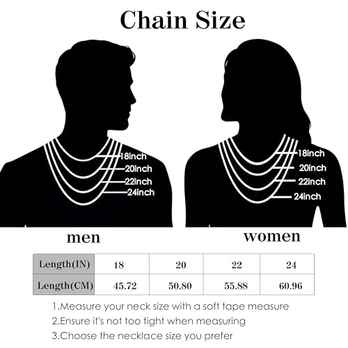 Gold Necklace for Women & Men,14k Gold Figaro Chain Necklace Chunky Statement Dainty Trendy Charm Necklace Jewelry Gifts Size 18-24 Inches Simple Unisex Cadenas De Oro Para Mujer 14k - size: 8MM