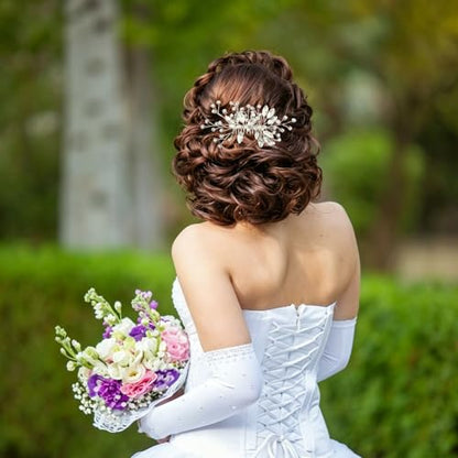10 Pcs Silver Bridal Hair Accessories Set - Crystal Rhinestone Hair Combs U-Shaped Hair Pins for Brides Bridesmaids Elegant Wedding Hair Pieces for Women Perfect for Prom Party Bridal Shower