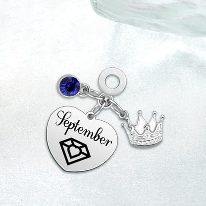 Birthday Gifts for Women Birthstone Charms for Bracelets Necklaces Jewelry Gift for Mom Wife Daughter Granddaughter Niece Sister Girlfriend - color: September