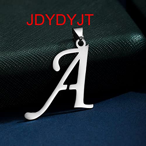 Stainless Steel Initial Letter Connector Charms Alphabet Pendant Diy Craft for Jewelry Making Necklaces Bracelets Keychain - color: Stainless Steel A