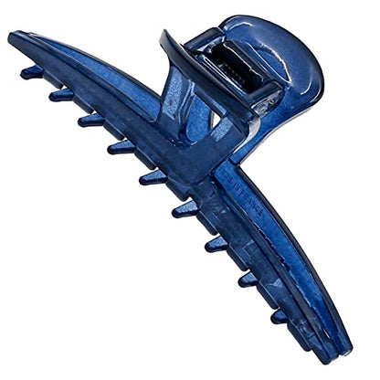 Camila Paris CP3229 French Hair Clip for Women, Narrow, Strong Hold Grip Double Teeth Girls Hair Claw Clips Jaw, Fashion Durable Styling Hair Accessories for Women, Made in France - color: Blue 3.25"