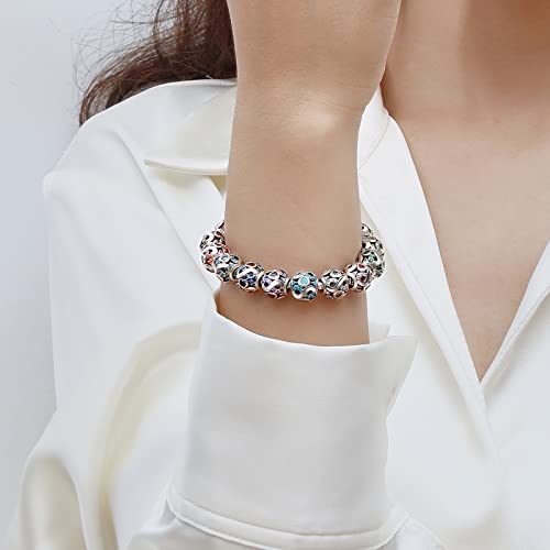 HappyStar 925 Sterling Silver Birthstone Charms fits Charms Bracelets for Woman，with 5A Cubic Zirconia Dangle Pendant Bead,Happy Birthday Charms for Bracelet and Necklace - color: D1 Infinity Symbol October Birthstones