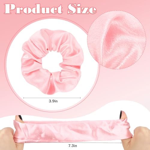 YISSION Claw Clip and Satin Scrunchie Set, 2 Pack Light Pink Hair Accessories, No Damage Hair Ties Non Slip Large Hair Clips for Women Girls Thick Thin Hair Daily Wear Party Wedding - color: Pink
