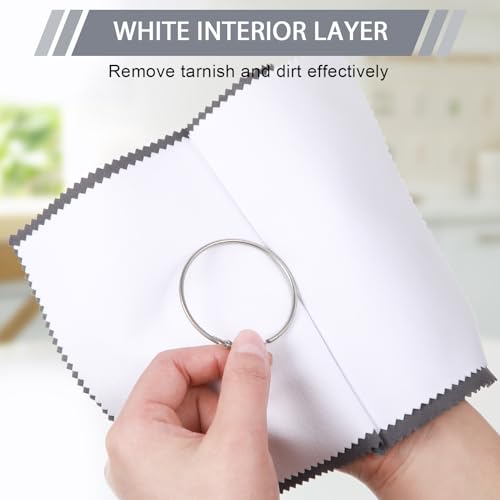 20 Pcs Silver Jewelry Polishing Cloths 6 x 8 inches Jewelry Cleaning Cloth Sterling Polish Cloths for Jewelry
