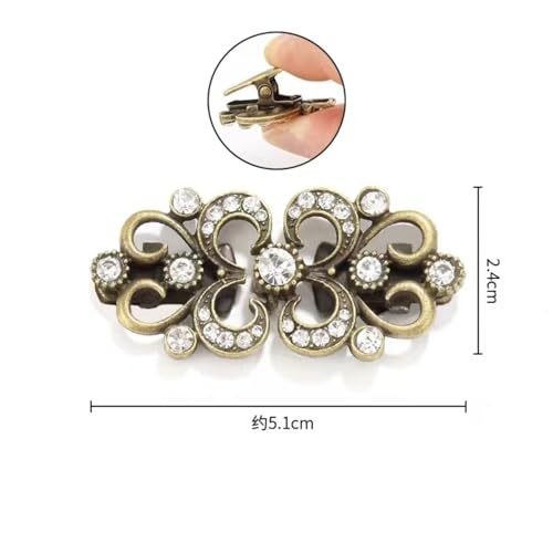 YiZYiF Vintage Sweater Shawl Clips Retro Cardigan Collar Dress Shirt Brooch Clips for Women Wearing