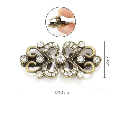 YiZYiF Vintage Sweater Shawl Clips Retro Cardigan Collar Dress Shirt Brooch Clips for Women Wearing