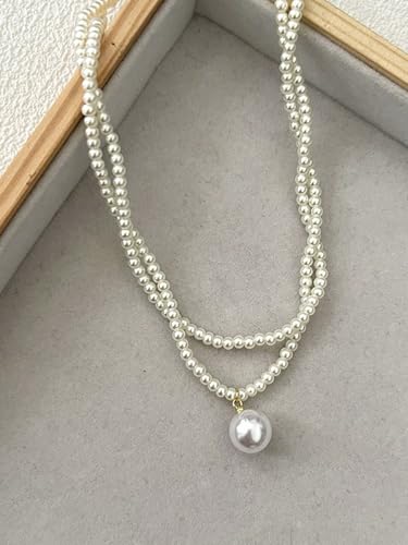 Pearl Beaded Lariat Necklace for Women Trendy Fashion Accessories Boho Jewelry Gift - color: B-pearl Necklace