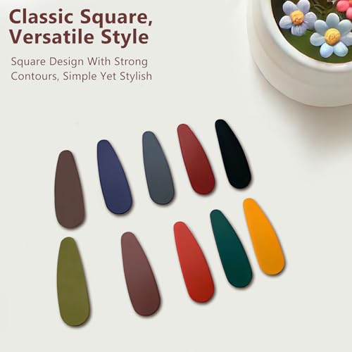 Matte Snap Hair Clips for Girls and Women, 20 Pcs Cute Solid Candy Color Hair Barrettes, Lightweight and Durable Hair Accessories