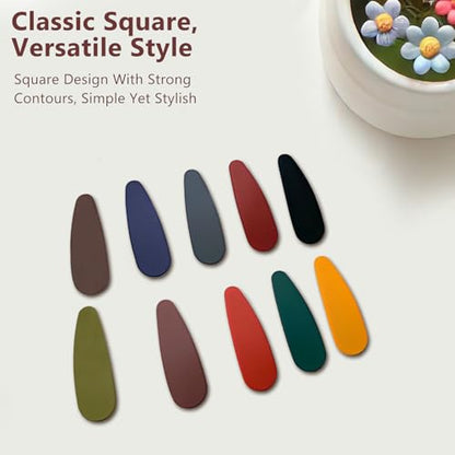 Matte Snap Hair Clips for Girls and Women, 20 Pcs Cute Solid Candy Color Hair Barrettes, Lightweight and Durable Hair Accessories
