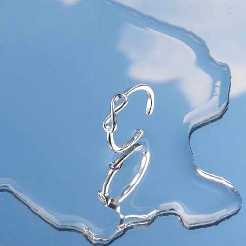 MILACOLATO Toe Rings for Women 925 Sterling Silver Adjustable Toe Ring | Adjustable Open Band Toe Rings, Hypoallergenic Ring for Sensitive Skin, Non Tarnished Waterproof Summer Beach Foot Jewelry - color: Infinity