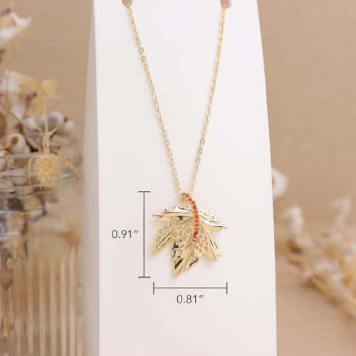 Sonateomber Gold Stone Pendant Necklace for Women, Chunky Statement Dainty Heart Oval Natural Gemstone Dangle Necklaces Wedding Prom Accessories Fashion Jewelry Gift - color: Maple