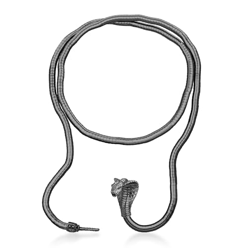 Bendable Snake Chain Necklace for Women Arm Cuff Flexible Twisty Multi-purpose DIY Bracelet and Punk Choker Trendy Medusa Snake Jewelry Gift - style: DIY Snake Black