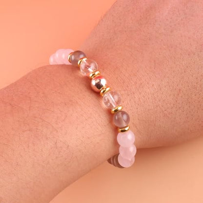 KSQS Healing Stone Bead Bracelet for Women, Natural Gemstones Balance Protection Bracelet, Spiritual Crystal Beads Bracelet Anxiety Relief with Meaning Card - color: Anxiety Relief