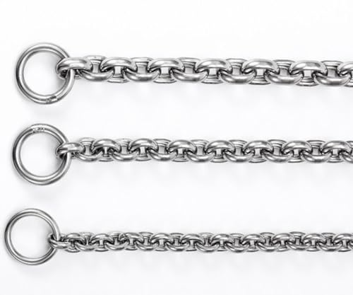 Dog Choker Collar Slip Chain,Stainless Steel Collar for Small and Medium Dogs,Puppy Dog Training Metal Necklace,Silver Hardware (4.0mm,18inch) - size: (4.0mm,18inch)