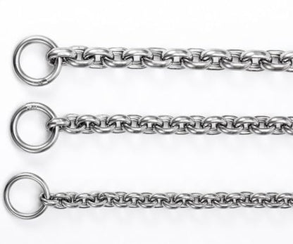 Dog Choker Collar Slip Chain,Stainless Steel Collar for Medium and Large Dogs Heavy Duty,Dog Training Metal Necklace,Silver Hardware (4.0mm,26inch) - size: (4.0mm,26inch)