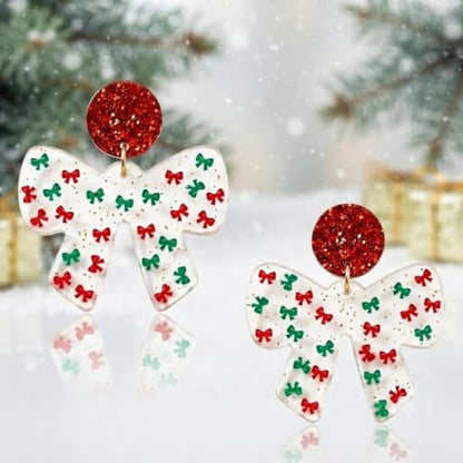 4th of July Earrings,Patriotic Dangle Stud for Women, Fourth of July Jewelry for Veterans Day - color: BOW01