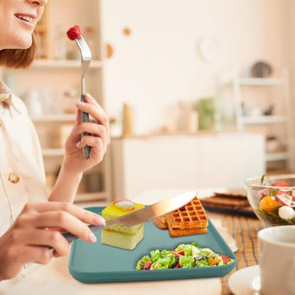Plastic Art Trays,10 Pack Large Plastic Trays Stackable Activity Tray Crafts Organizer Tray Serving Tray,Painting, Beads,Storage & Serving Tray (12.2 x 8.9 Inches) (Green) - color: Green