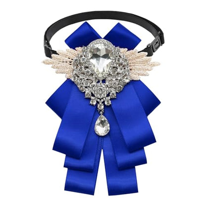 Big Rhinestone Bow Ties，Bowtie Pre-Tied Bowties Men Women | Suit for tuxedo party wedding - color: Royal Blue