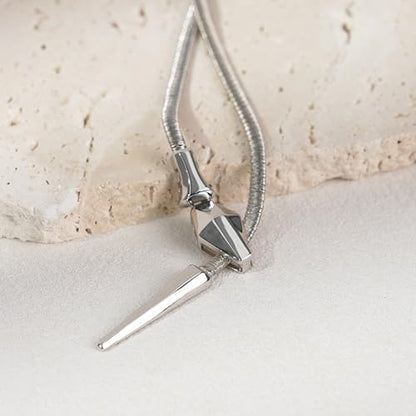 Handmade in Italy Necklace S925 Silver Twist Choker-Necklaces Minimalist Coil Craft Jewelry Mother's Day Christmas Gift for Women - color: 11