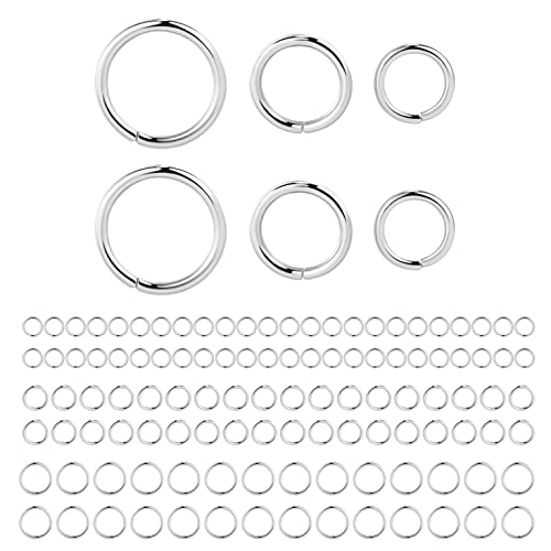 Silver Jump Rings for Jewelry Making Silver Open Jump Rings for DIY(60 PCS) | 4mm 5mm 6mm