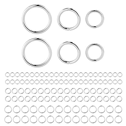 Silver Jump Rings for Jewelry Making Silver Open Jump Rings for DIY(60 PCS) | 4mm 5mm 6mm