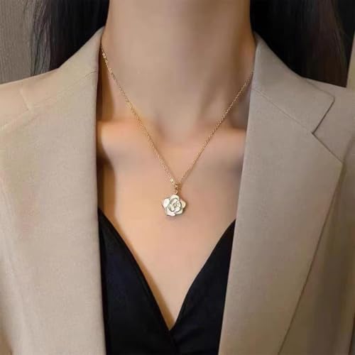 Wedding Jewelry Sets for Brides Bridesmaid Pearl Jewelry Set Fancy Gold Flower Necklace and Earrings Simple Pearl Necklace for Women Bridal Earrings Wedding Accessories Essentials Gifts - color: A9：3pcs flower jewelry set