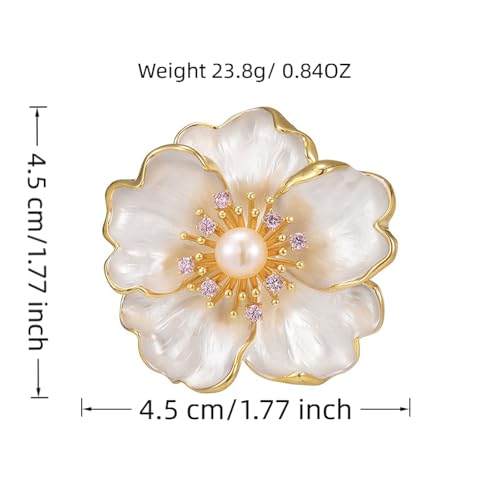 SYWDUDUCLT Fashion Elegant Brooches for Women Brooch, Suitable For Party And Daily Wear On Many Occasions - style: Camellia-L