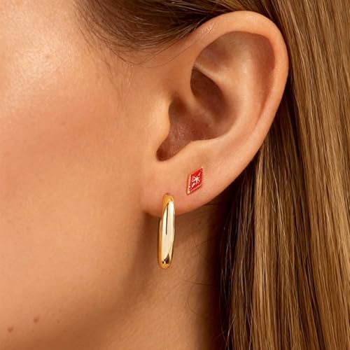 Square Stud Earrings for Women Boho Starburst Screw Back Earrings Geometric Flatback Cartilage Helix Earring 14K Gold Plated Hypoallergenic Jewelry Accessories for Party Outfits Trendy Jewelry Gifts - color: A-boho earrings