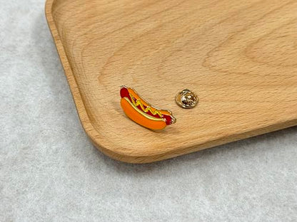 Hot Dog Cartoon Enamel Pins Brooch Creative Brooch Lapel Pin Badge Cute Metal Brooch Pins Accessories Decoration for Girls Boys Women Clothes Backpacks Decor - size: 1Piece
