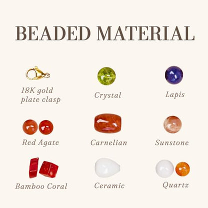 Boho Colorful Chunky Statement Beaded Necklaces for Women,Handmade Women's Fashion Gemstone Bead Choker Necklace,Western Natural Stone Strand Necklace Bib Collar Jewelry Unique Gifts for Women - color: 03-Red