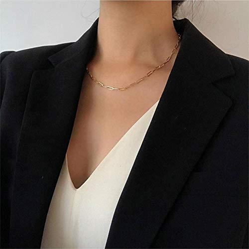 Turandoss Dainty Layered Choker Necklace, Handmade Y Pendant Necklace Multilayer Bar Disc Necklace Adjustable Layering Choker Necklaces for Women - style: 3PCS - Link Chain&Beads Chain&Cross