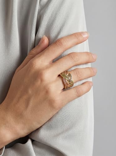 Wideband Statement Gold Ring for Women | Chunky Colorful Jewrly Non Tarnish Date Party Fine Jewelry