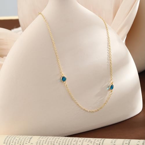 Waist Chain for Women 14K Gold/Silver Plated Body Chain Beads Link Belly Chains Belly Belt Waist Beads Chains Adjustable Sexy Bikini Body Jewelry Daily Belts Gifts for Women - style: Dark Blue CZ Chain-GD