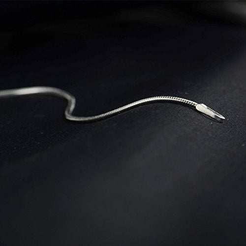 LUHE Silver Chain Sterling Silver Snake Chain Necklace 1MM Italian Crafted Thin Chains Lightweight Strong Chains - Lobster Claw Clasp Gifts for Women 14-30 inchs - size: 1mm snake chain 30in